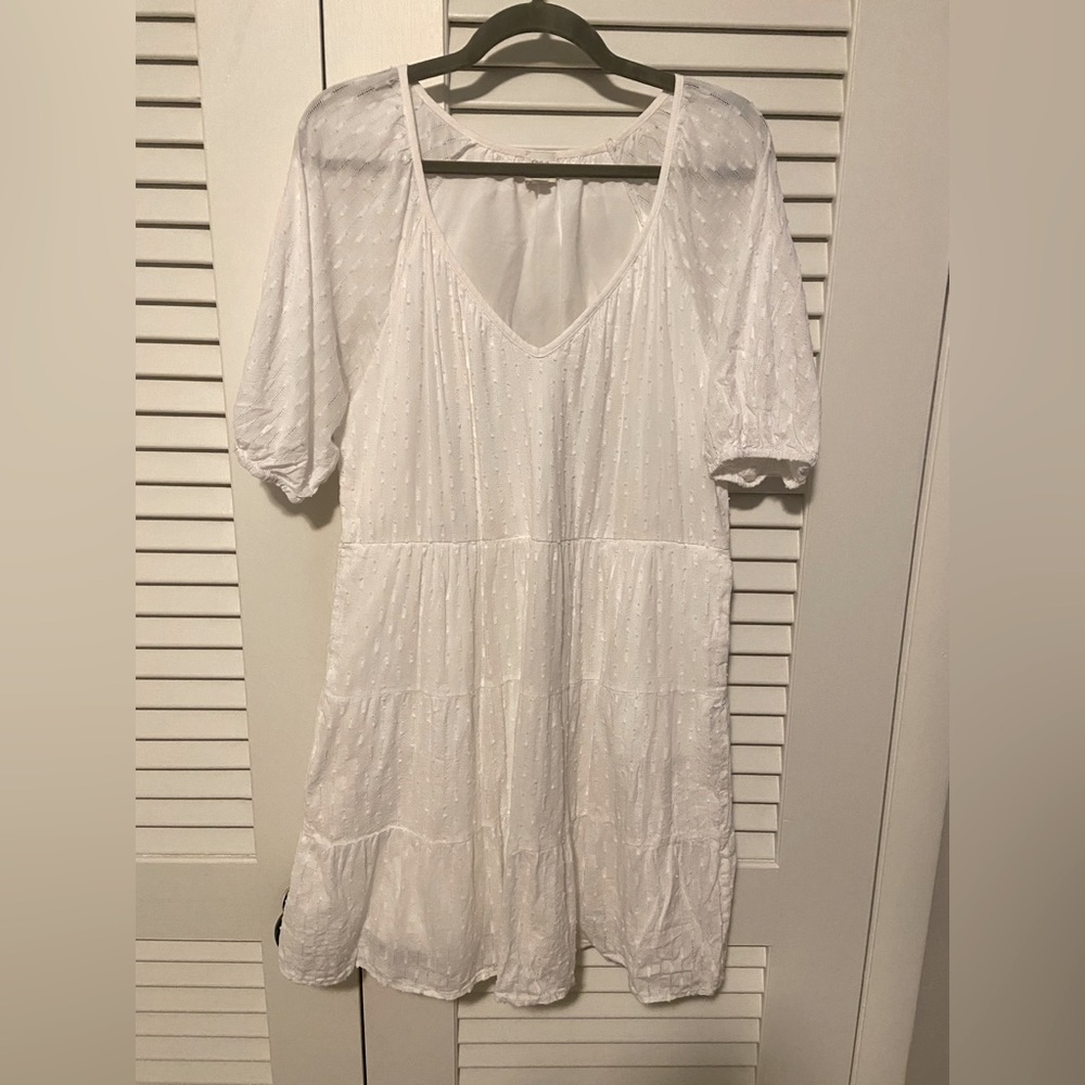 White Textured Dress